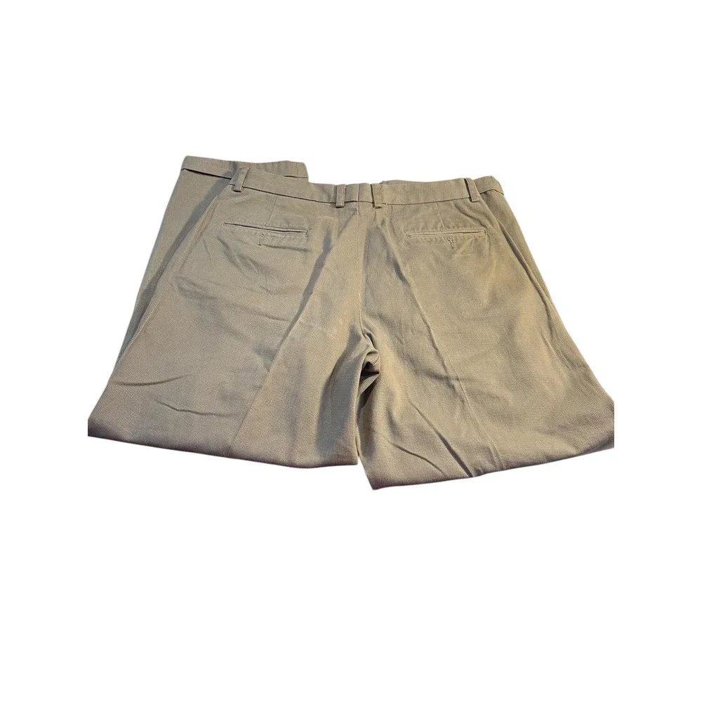 Claiborne Tweed Design Dark‎ Khaki Pants Men's Size 34 x 30 Business Casual